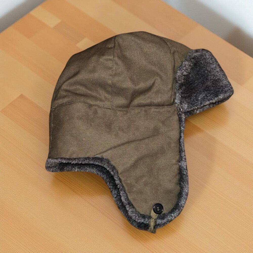 Vintage Aviator Style KARA Winter Hat in Army Green Trapper Hat